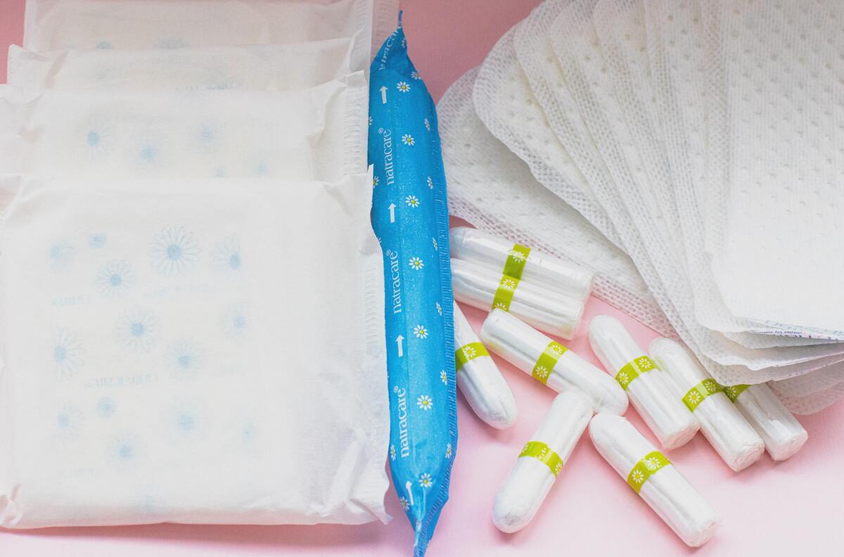 Sonhar absorvente Sujo de sangue de menstruação limpo e muito mais