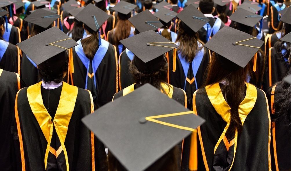 Alunos em dia de formatura