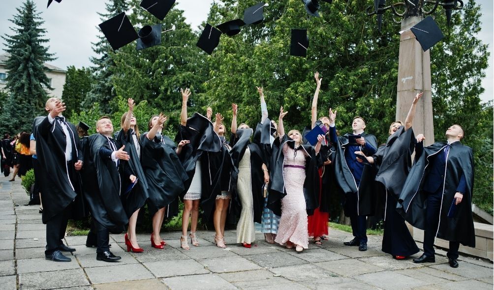 Alunos em dia de formatura