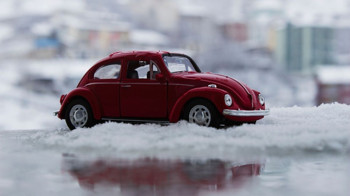 Fusca de brinquedo.