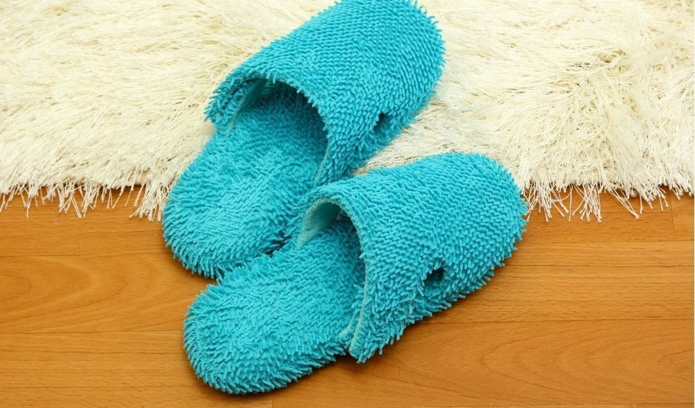 Imagem de pantufas azuis