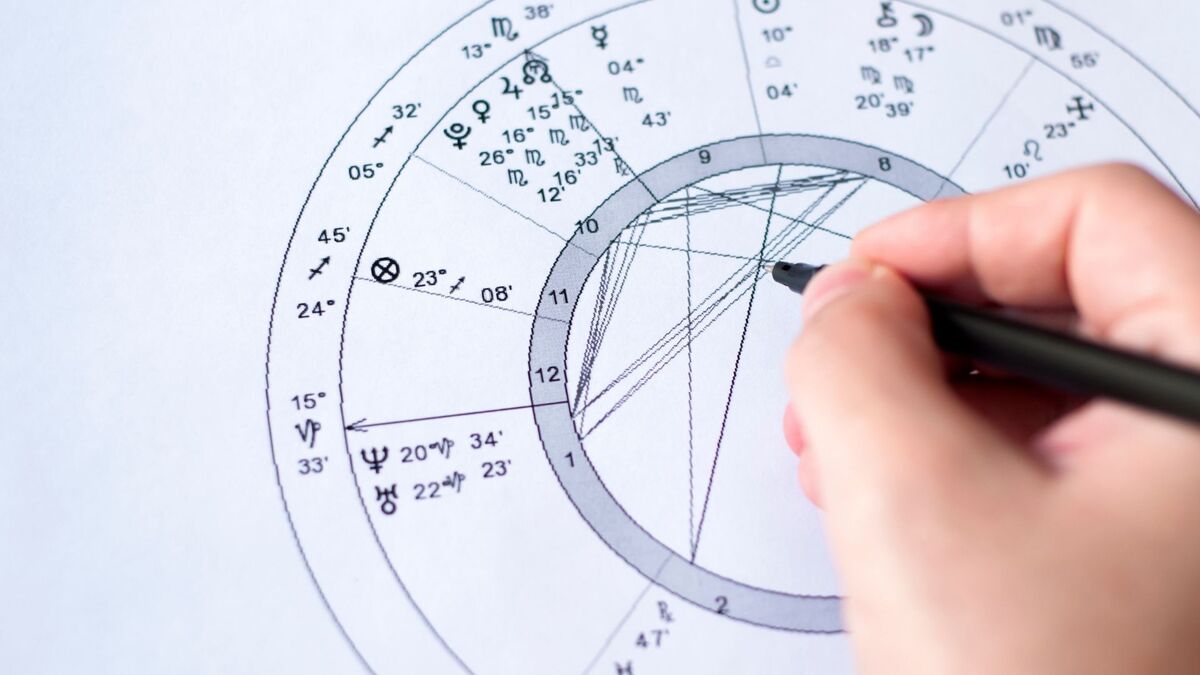 Pessoa fazendo mapa astral.
