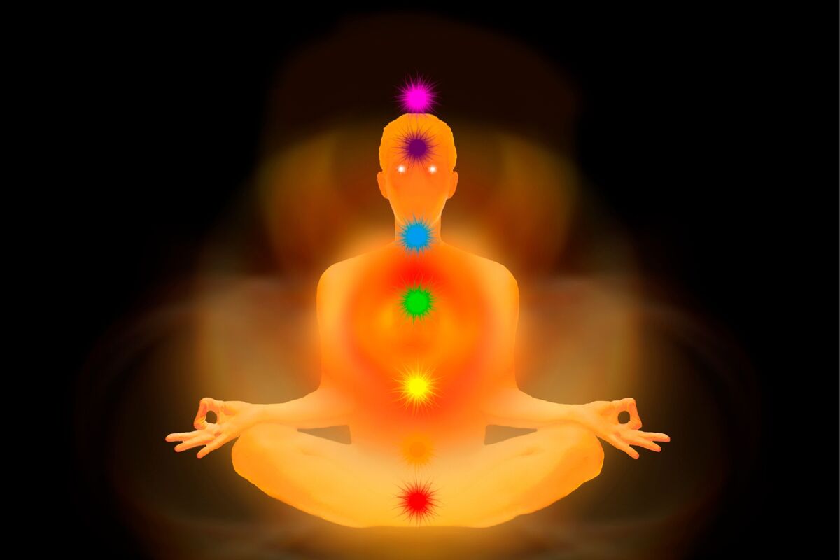 Meditação com chakras.