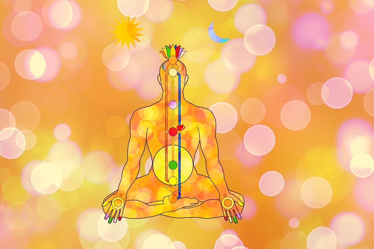 Meditação com chakras.