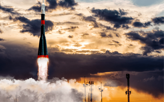 Lançamento de foguete espacial