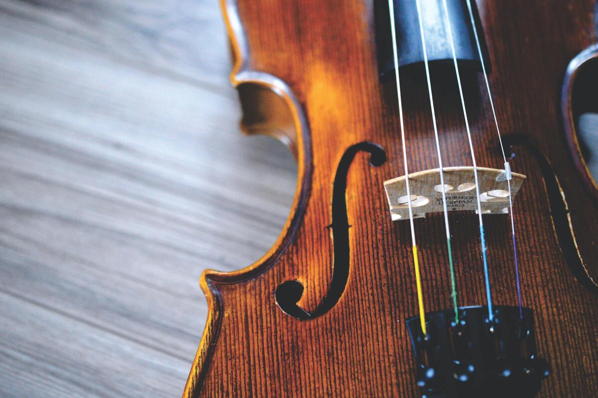 Pedaço de um violino.