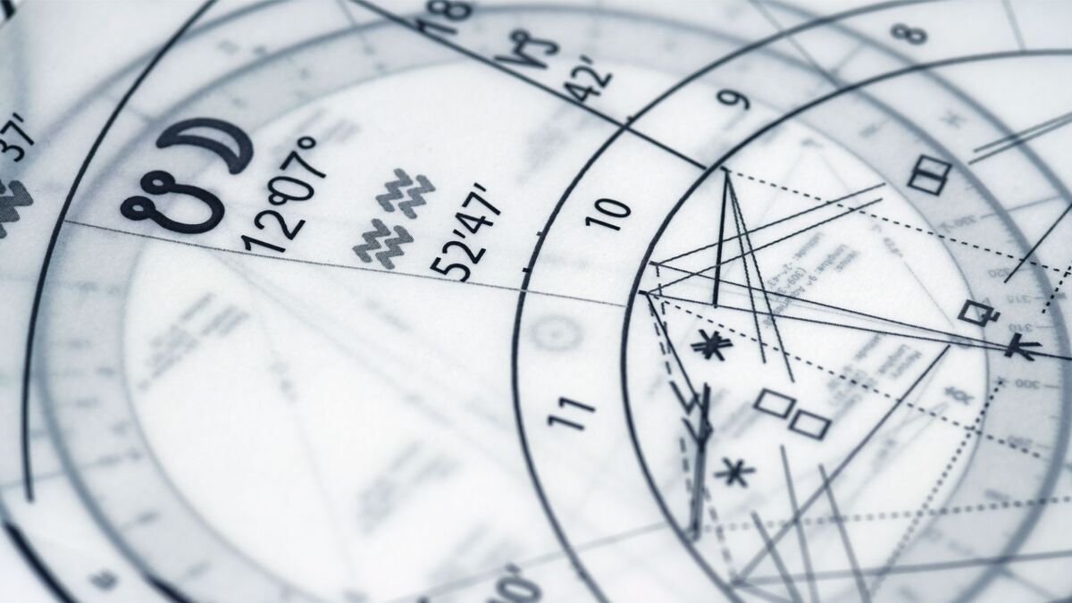 Pedaço de um mapa astral.