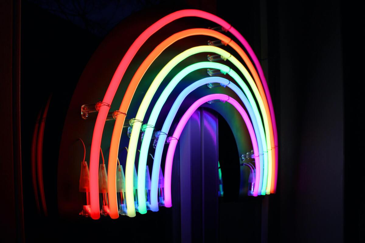 Led de arco íris. 