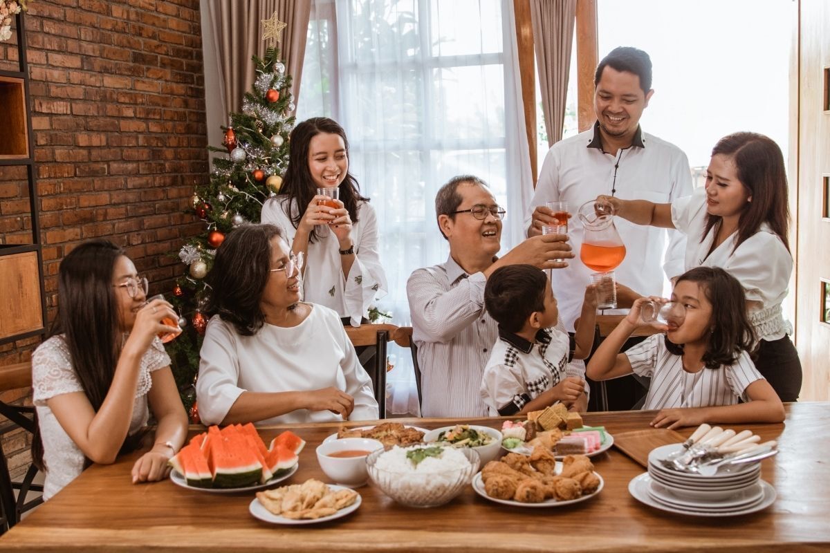 Almoço comemorativo de Natal em família