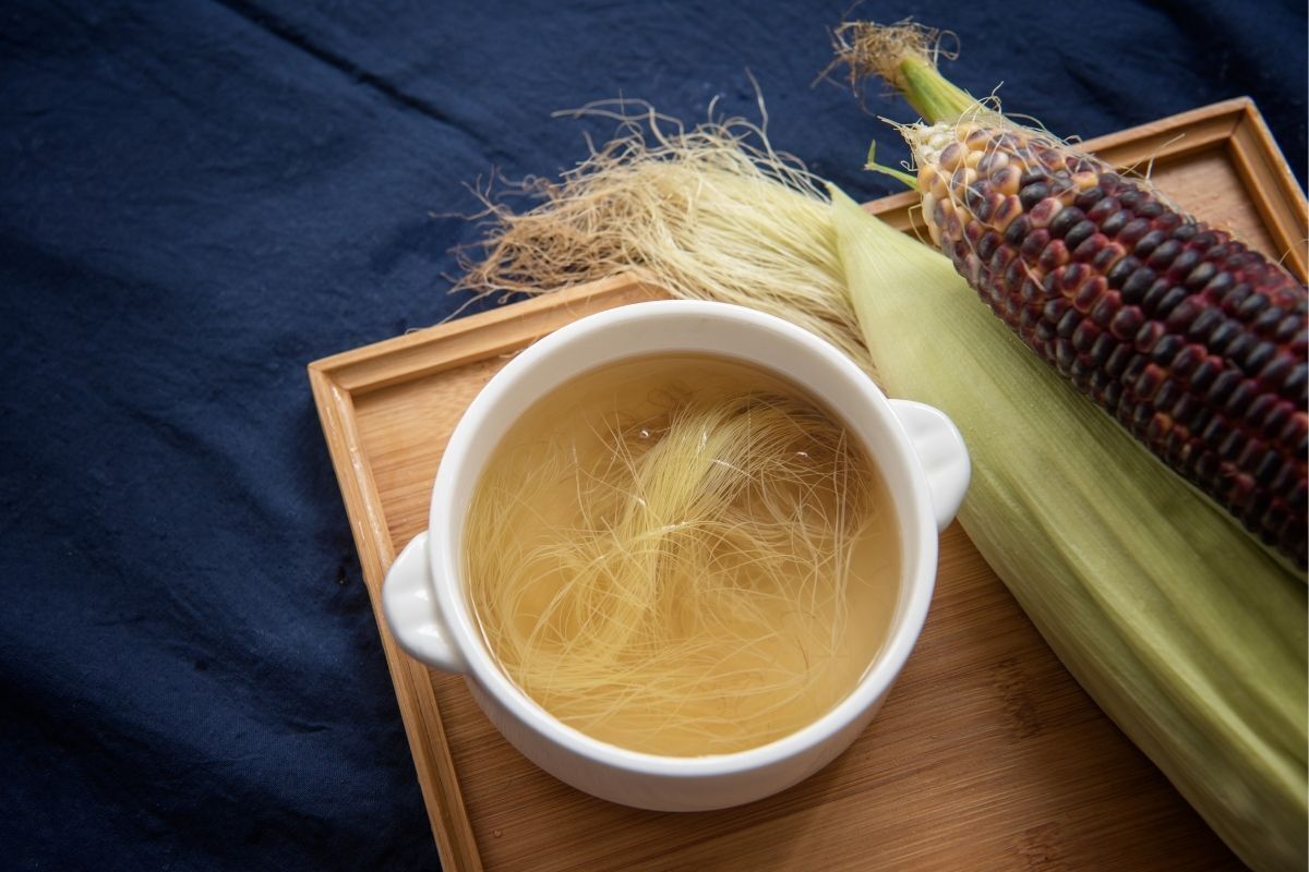 Chá com cabelo de milho