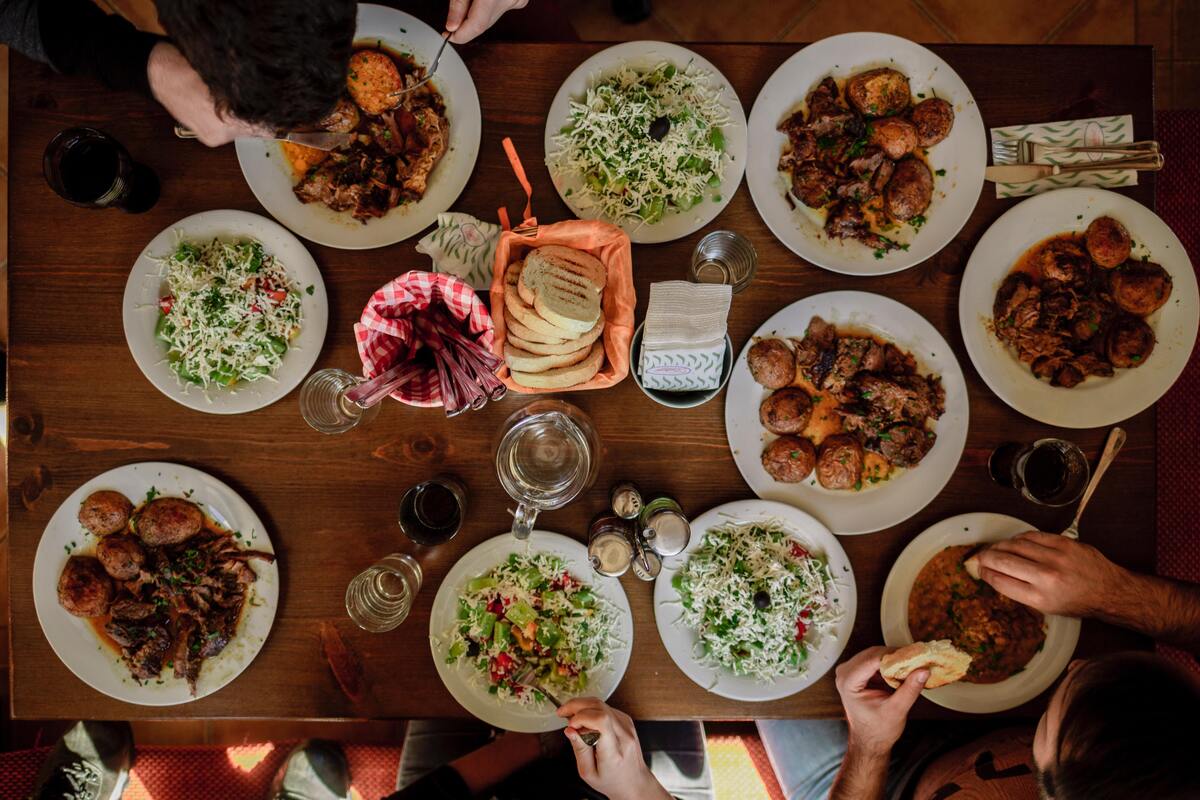 Jantar de ações de graças.