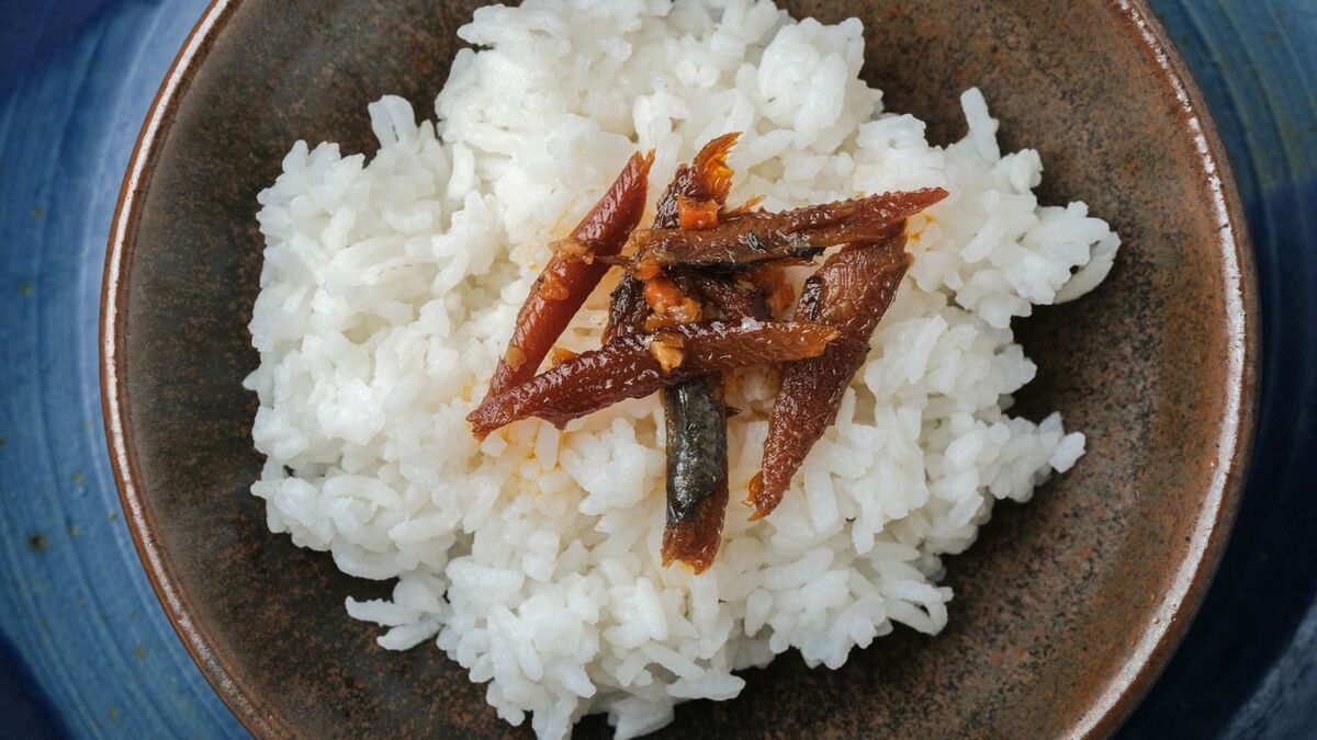 Arroz com pimenta.