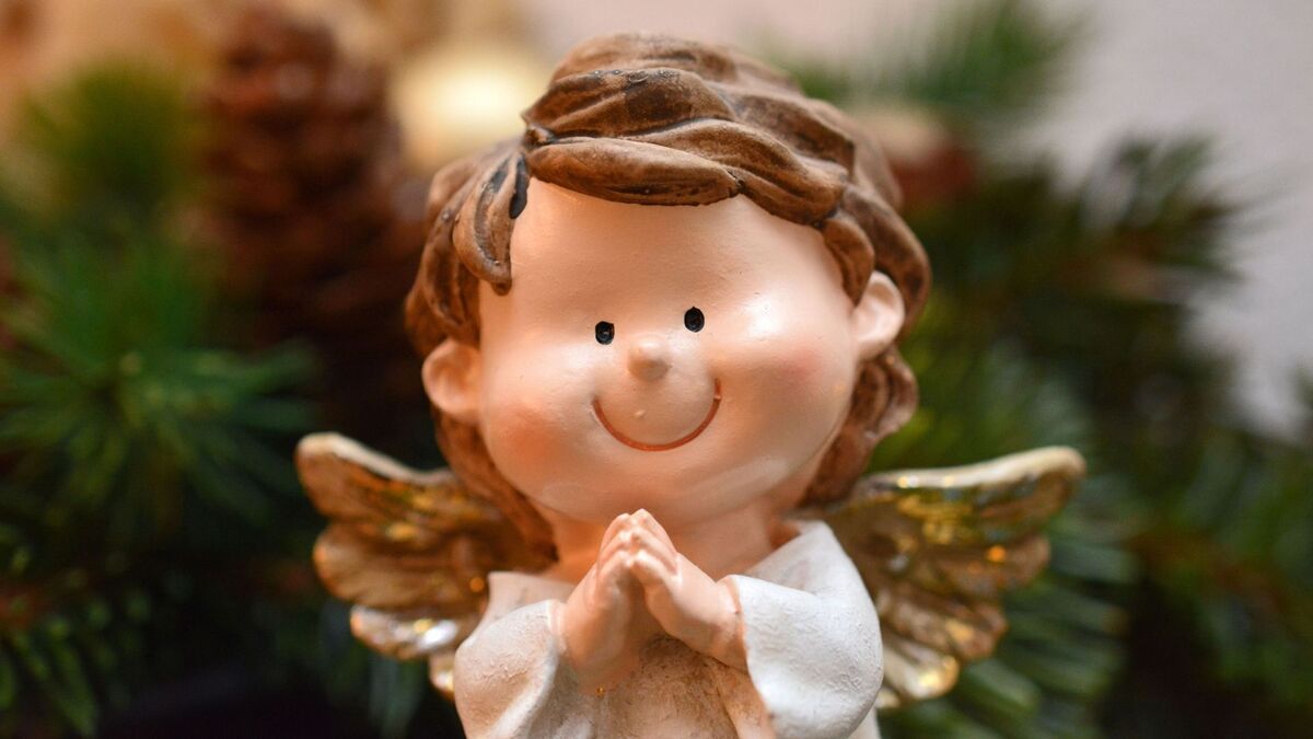 Anjo da guarda em miniatura.