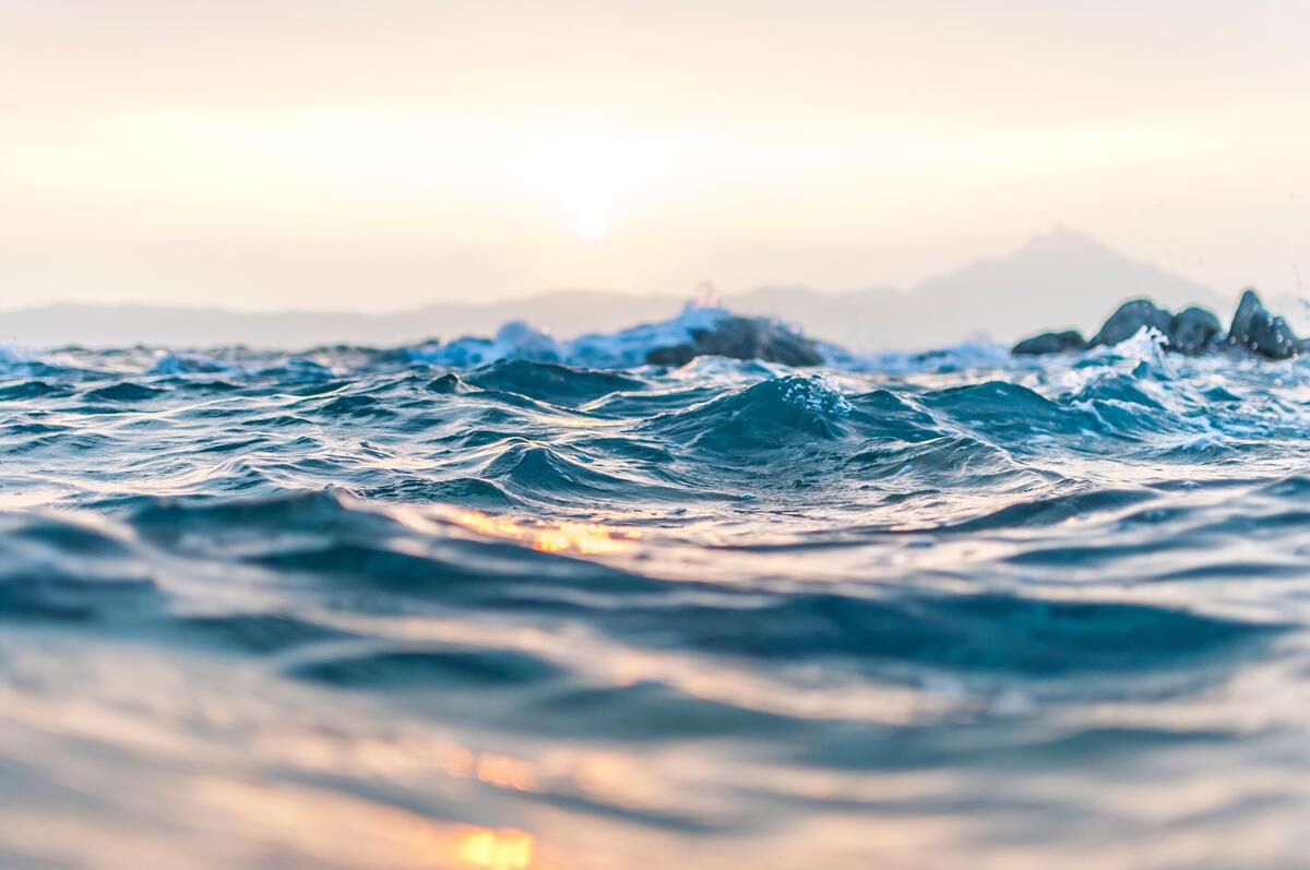 Água limpa de mar