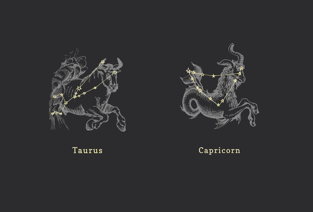 Símbolo dos signos de Touro e Capricórnio.