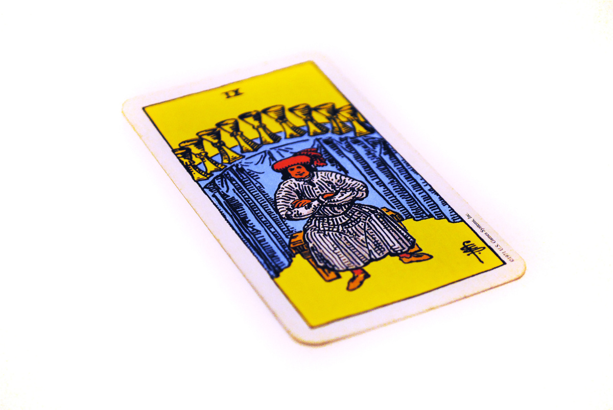 Carta 9 de copas no Tarot.