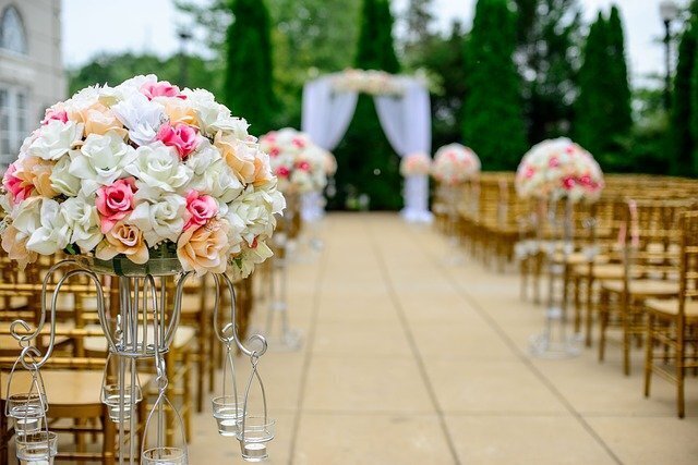 Local de cerimônia de casamento vazio