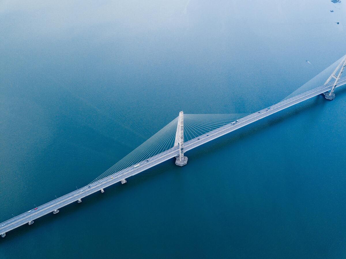 Ponte vista de cima.