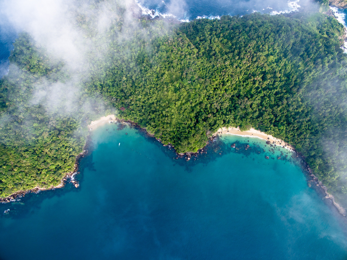 Ilha vista por cima